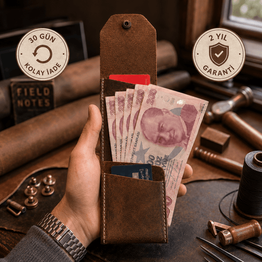 Reymen™ El Yapımı Hakiki Deri Cüzdan Miras Deri Serisi